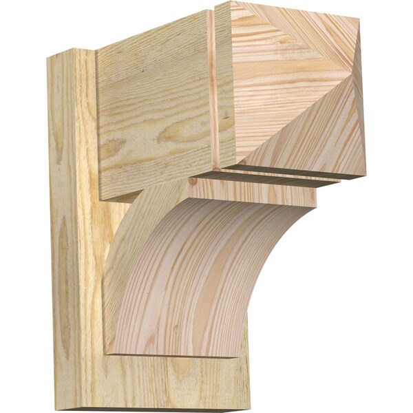 Ekena Millwork Thorton Arts & Crafts Rough Sawn Outlooker, Douglas Fir, 8"W x 14"D x 14"H OUT08X14X14THR03RDF - main